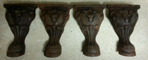 Set Of 4 Vintage Antique Decorative Cast Iron Furniture Claw Feet