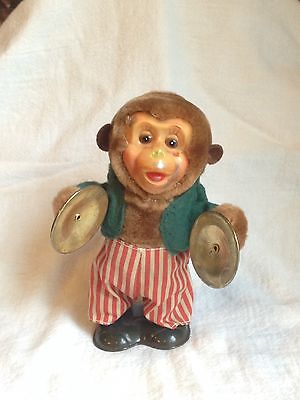 vintage wind up monkey with cymbals