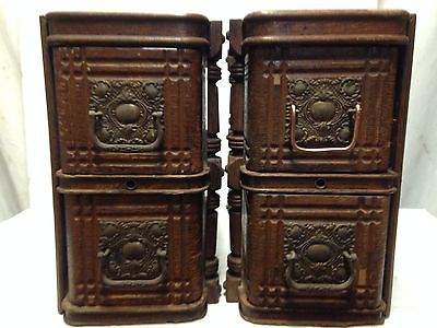 Set Of 4 Vintage Singer Treadle Sewing Machine Drawers With Rack