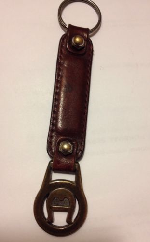 Vintage Etienne Aigner Burgundy Maroon Leather Key Chain -- Antique ...