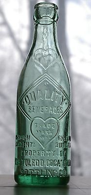 ANTIQUE 1900'S COCA-COLA QUALITY BEVERAGES SODA BOTTLE TOLEDO LIMA OH ...