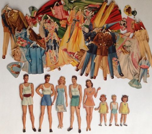 vintage paper dolls 1940s