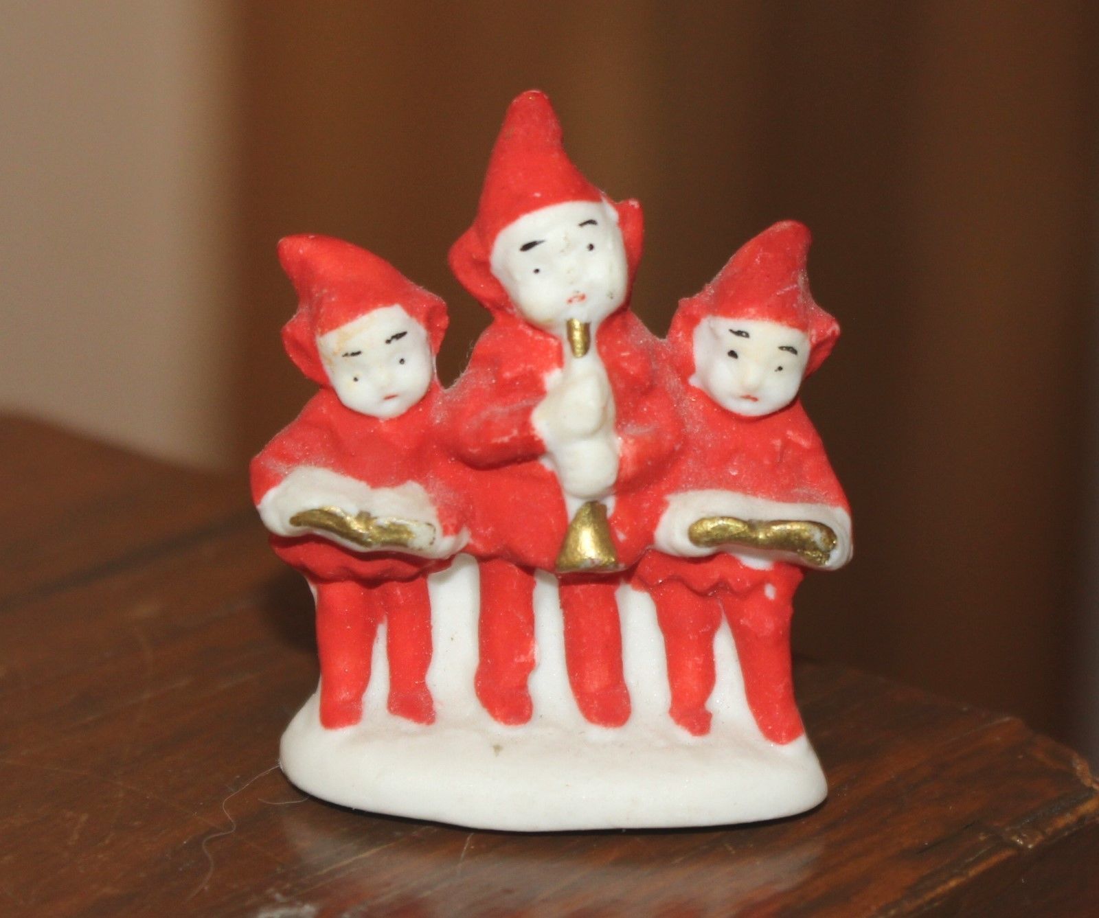 Miniature Bisque Elves, Caroling at Christmas. 1900s. German Snow Baby ...