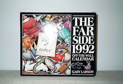 Ultra Rare The Far Side Off The Wall 1992 Desk Calendar