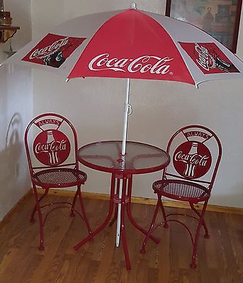Coca Cola Red Metal Soda Shop Bistro Table Only No Chairs No