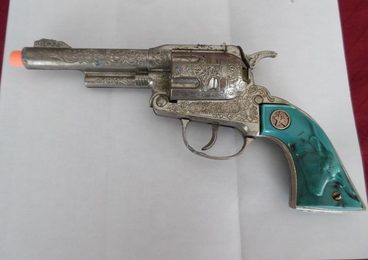 Hubley TEXAN TEXAN Jr WESTERN Turquoise CAP GUN Grips 