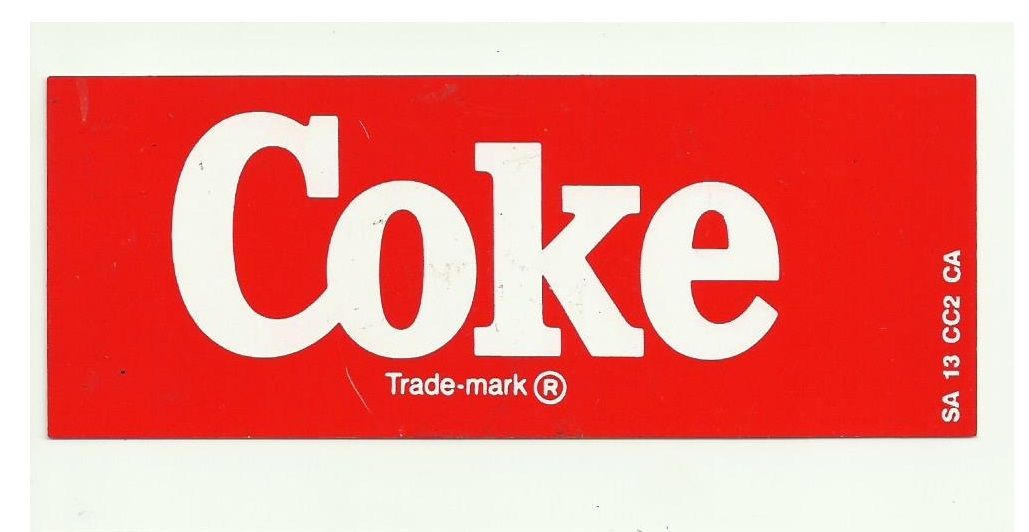 Vintage Coke Vending Machine Button Label Cavalier P Model Antique