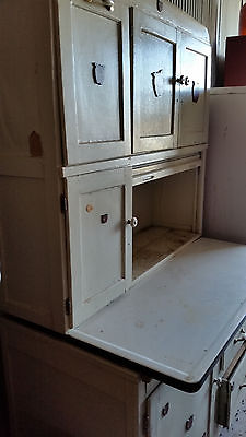 Vintage Hoosier Kitchen Cabinet Enamel Top Flour Sifter Apples