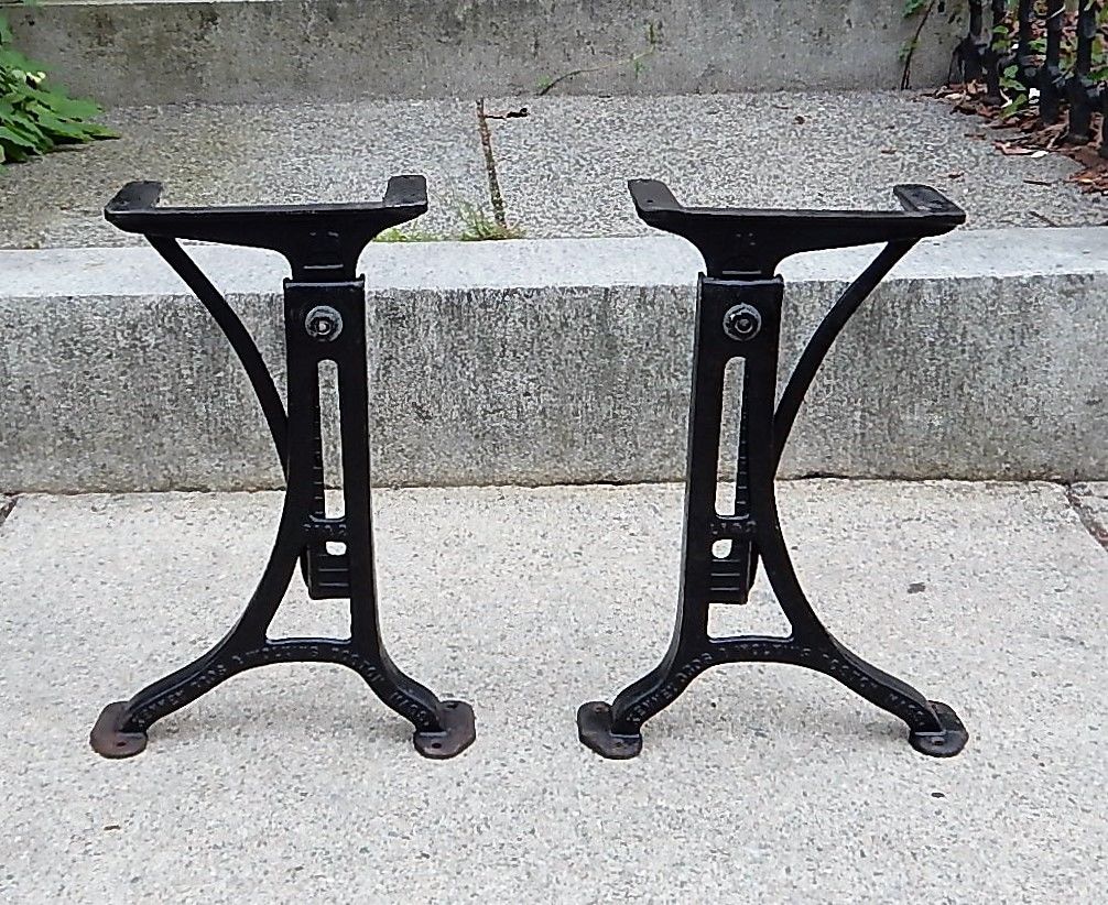 Furniture Antique Guide Antique Kenney Wolkins Adjule Cast Iron Desk Legs Machine Age