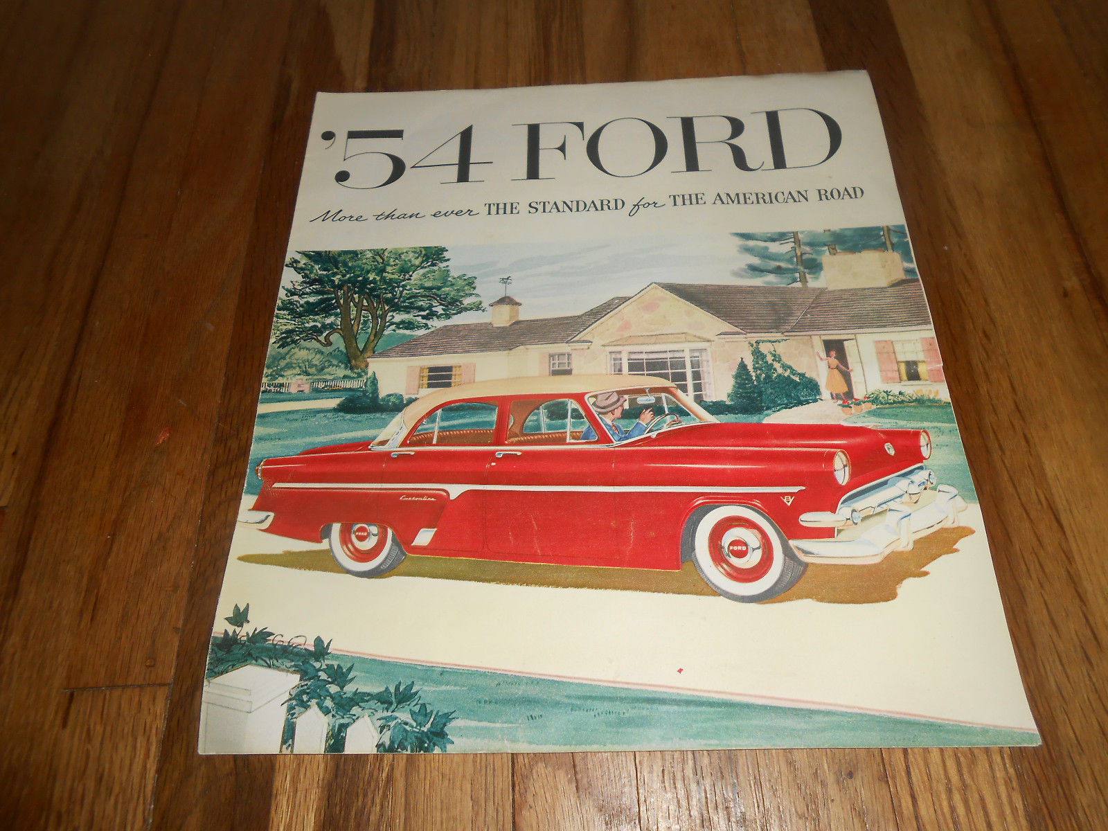1954 Ford Mainline Customline Crestline Large Dealer Sales Brochure