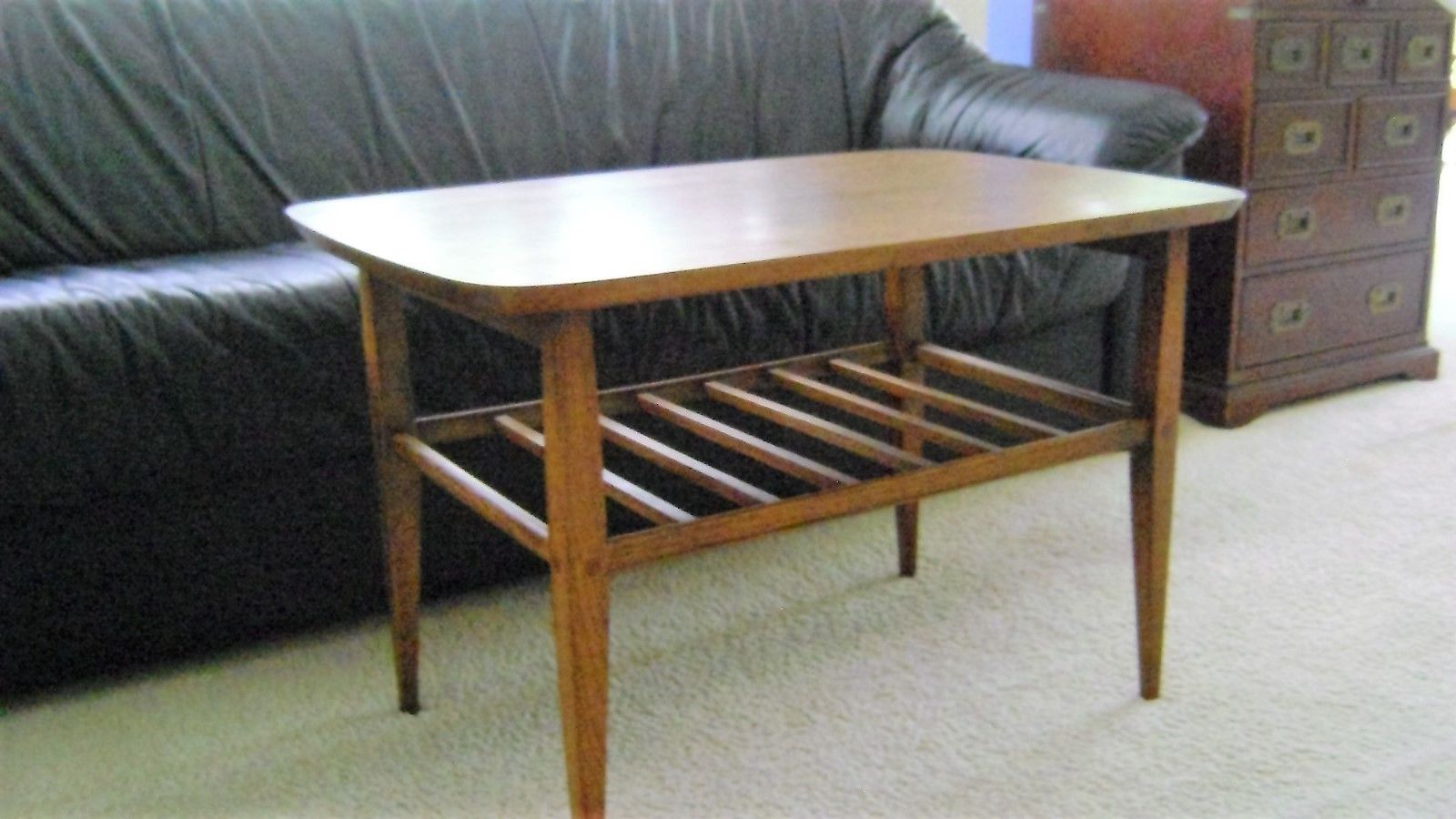 Vintage c1960 MidCentury Danish Modern Compact Lane Coffee Table
