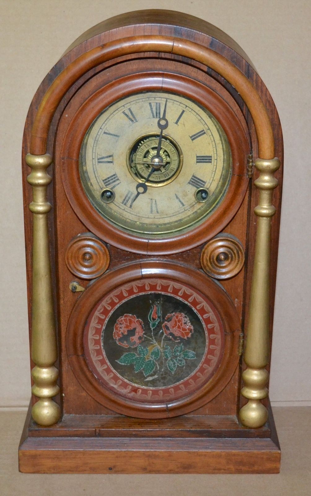 1880 Antique E. Ingraham No.3 Mantle Clock 8 Day Time Strike