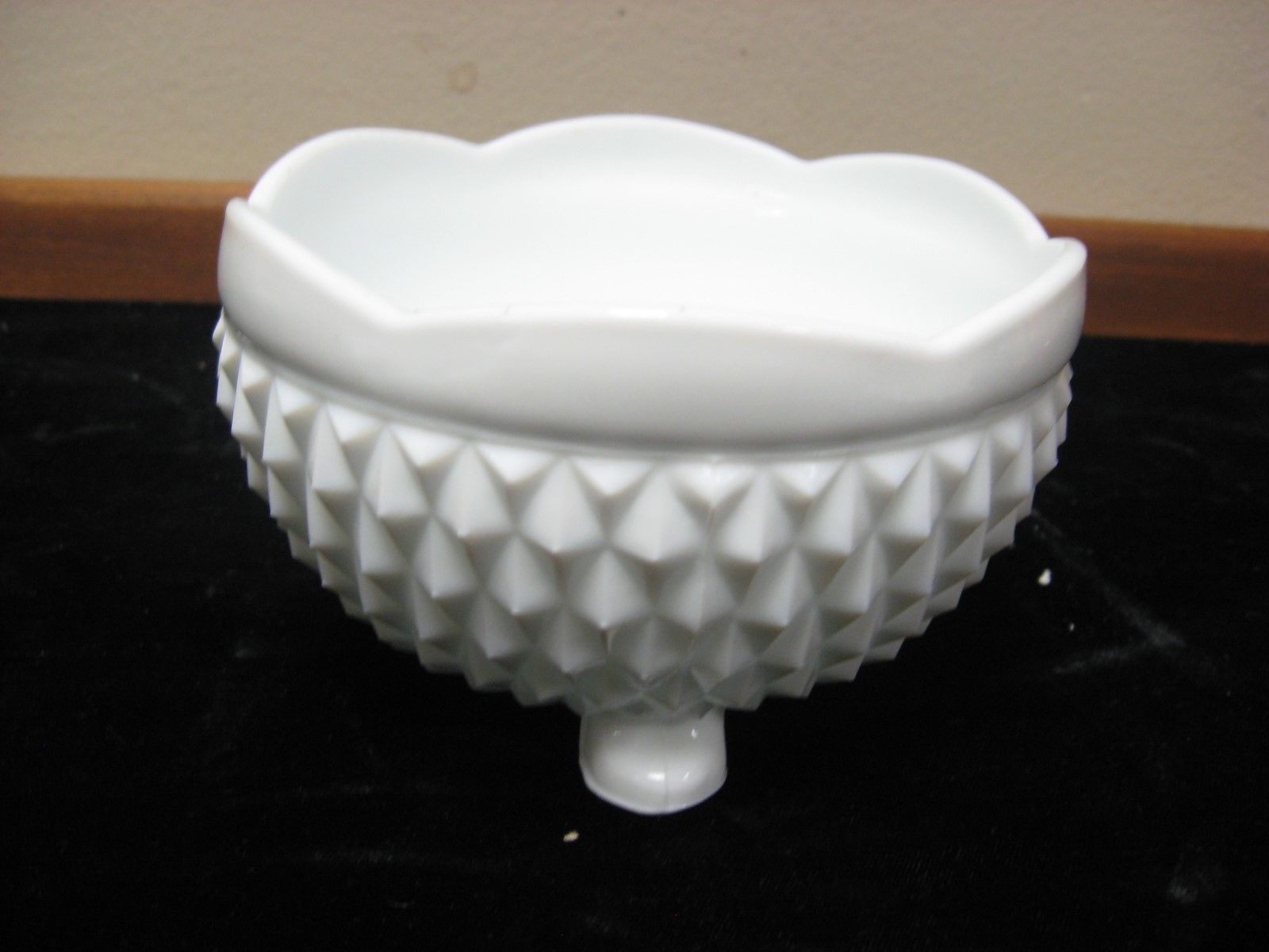 white milk glass Medium Size Footed Candy Dish Bowl ...