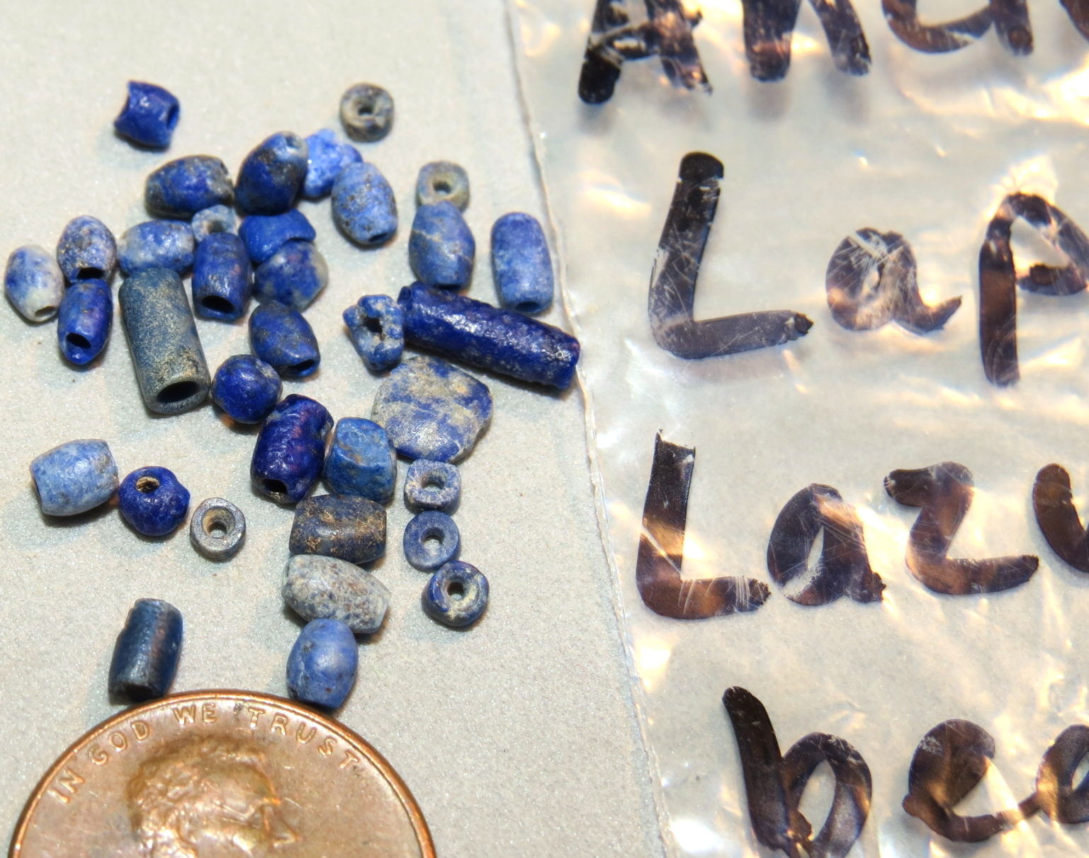 Ancient Egyptian Beads Lapis Lazuli Oval Rounds Amazing Antique