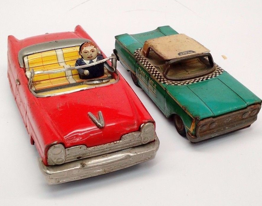 Lot of 2 Vintage Toy Die-cast Model Cars Circa 1960 Collectible Ford ...