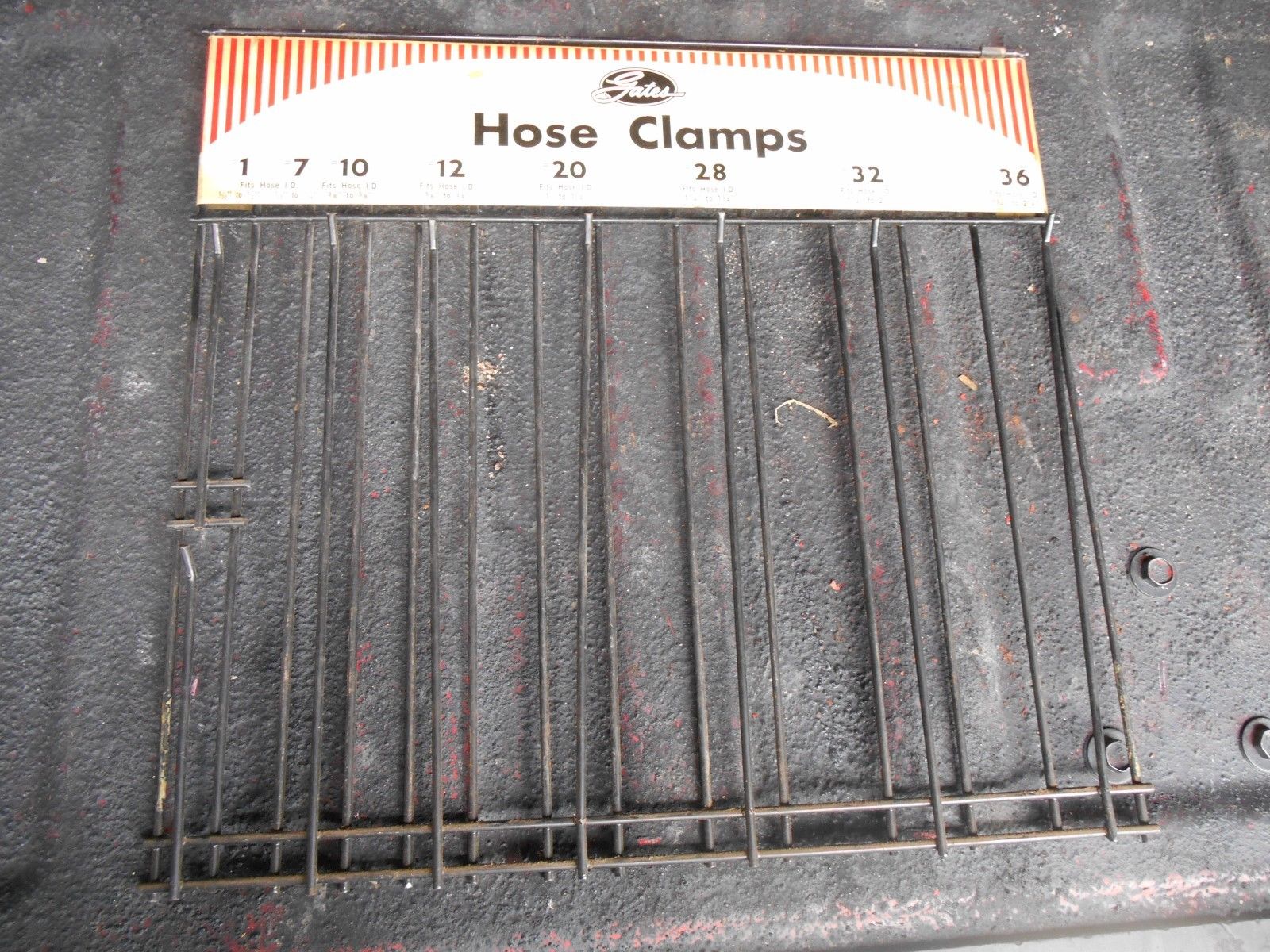 Estate Find Vintage GATES Radiator Hose Clamp Garage Store Sign Display