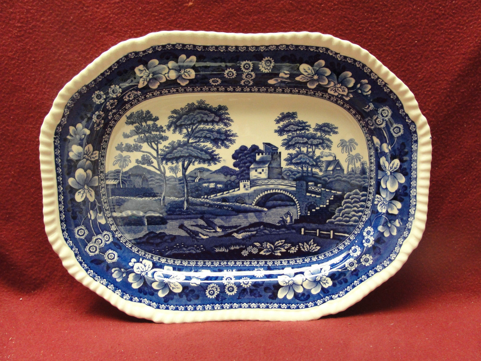 COPELAND SPODE CHINA TOWER BLUE Pattern 12 3/4" OVAL SERVING