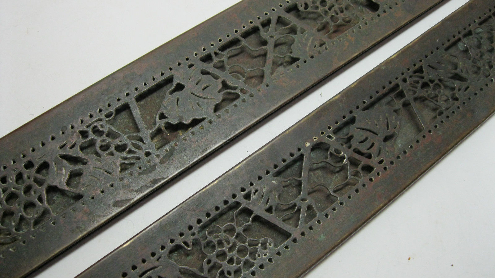 Antique Pair Tiffany Co Desk Blotter Ends Grapevine Arts