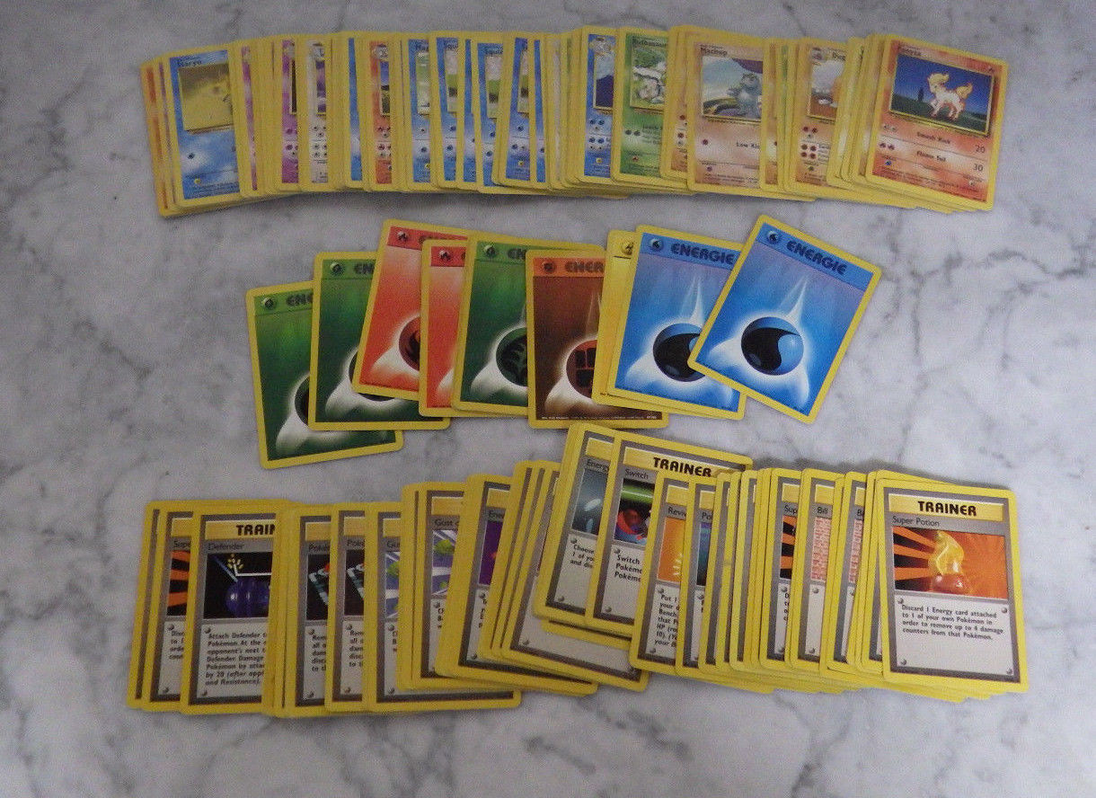 1999 1st Edition Pokemon Card Lot Of 131 Cards Base Edition