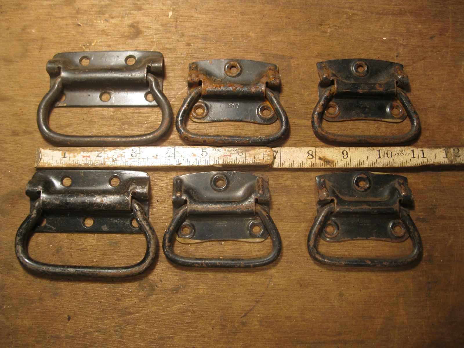lot antique trunk handles vintage furniture repurpose door case box