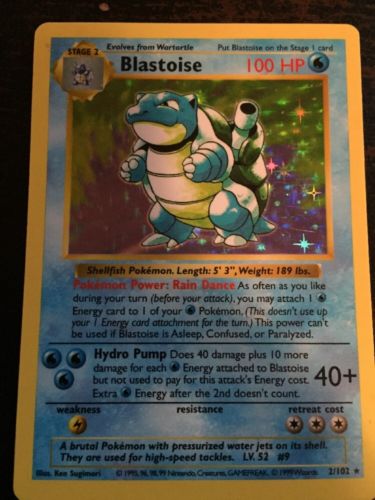 Blastoise 2102 1995 Pokemon Card Antique Price Guide