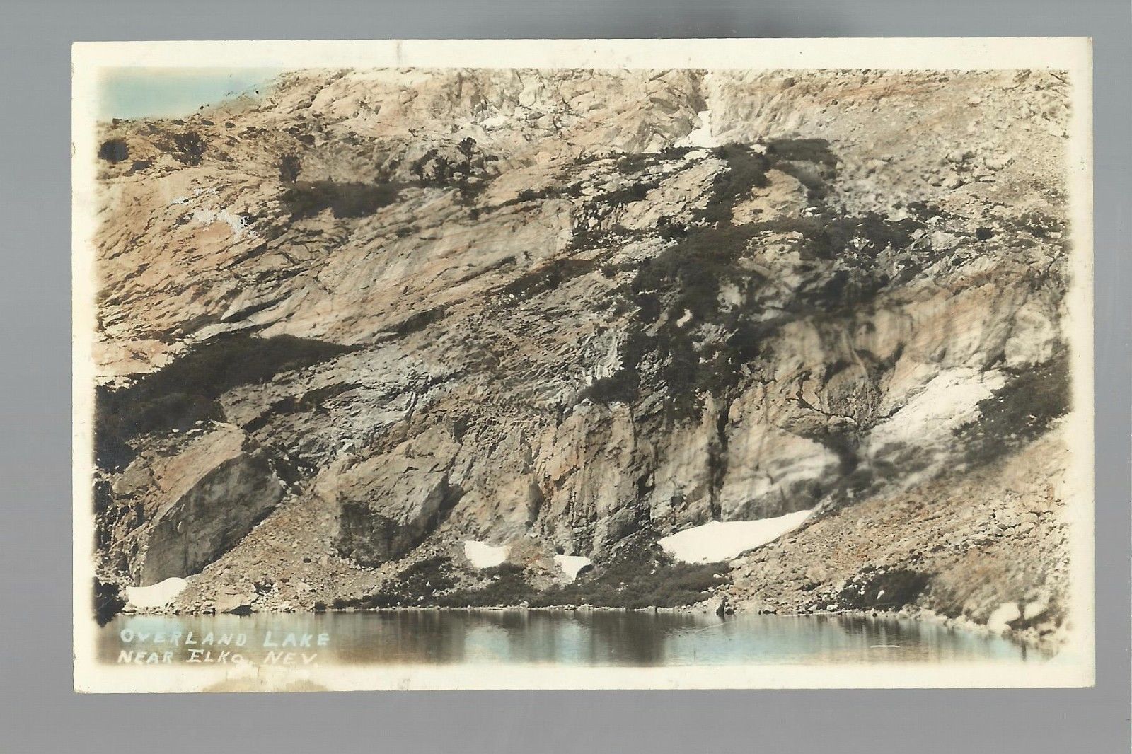 Elko NEVADA RP c1910 OVERLAND LAKE Scene HAND COLORED nr Wells Battle