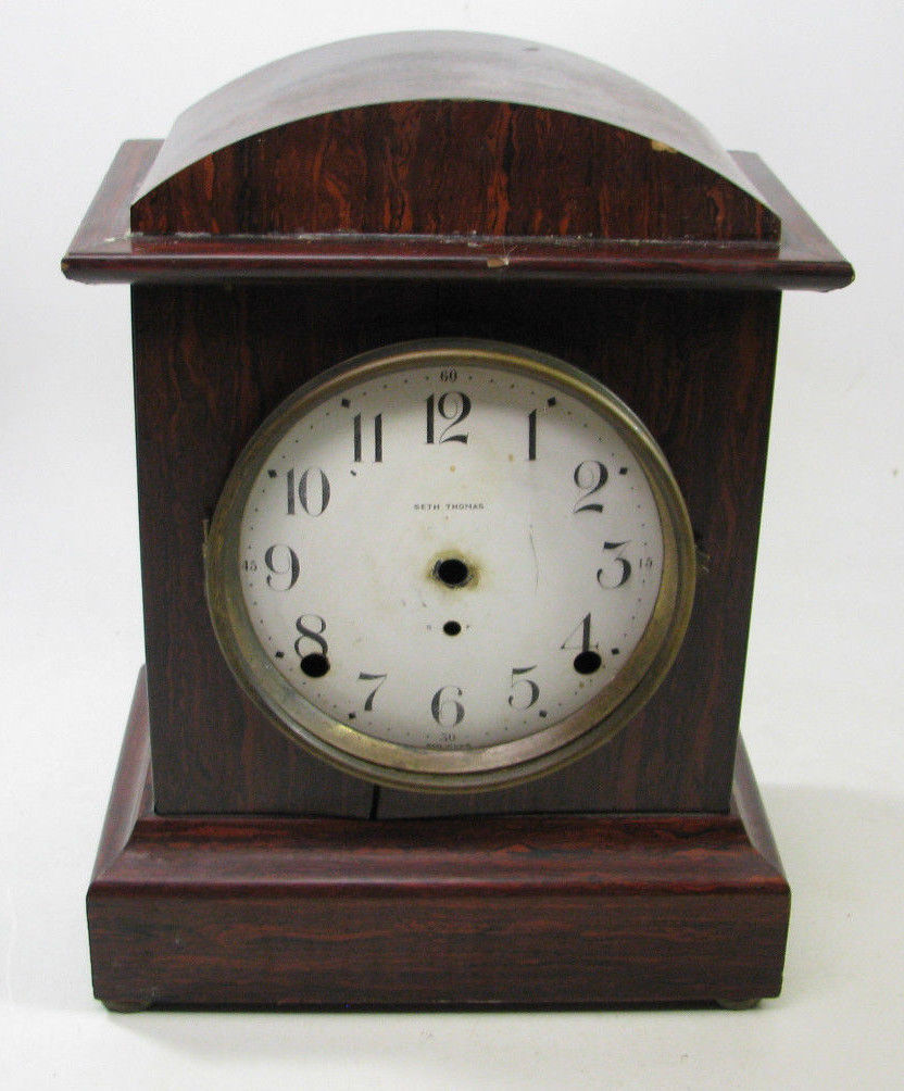 ANTIQUE SETH THOMAS ADAMANTINE MANTEL CLOCK CASE PARTS REPAIR
