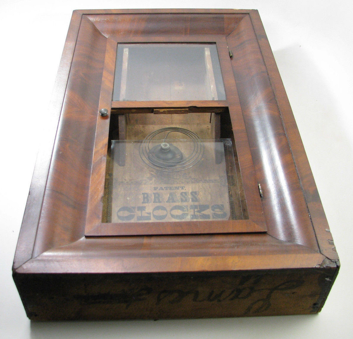 ANTIQUE CLARK GILBERT & CO OG WEIGHT DRIVEN CLOCK CASE PARTS REPAIR