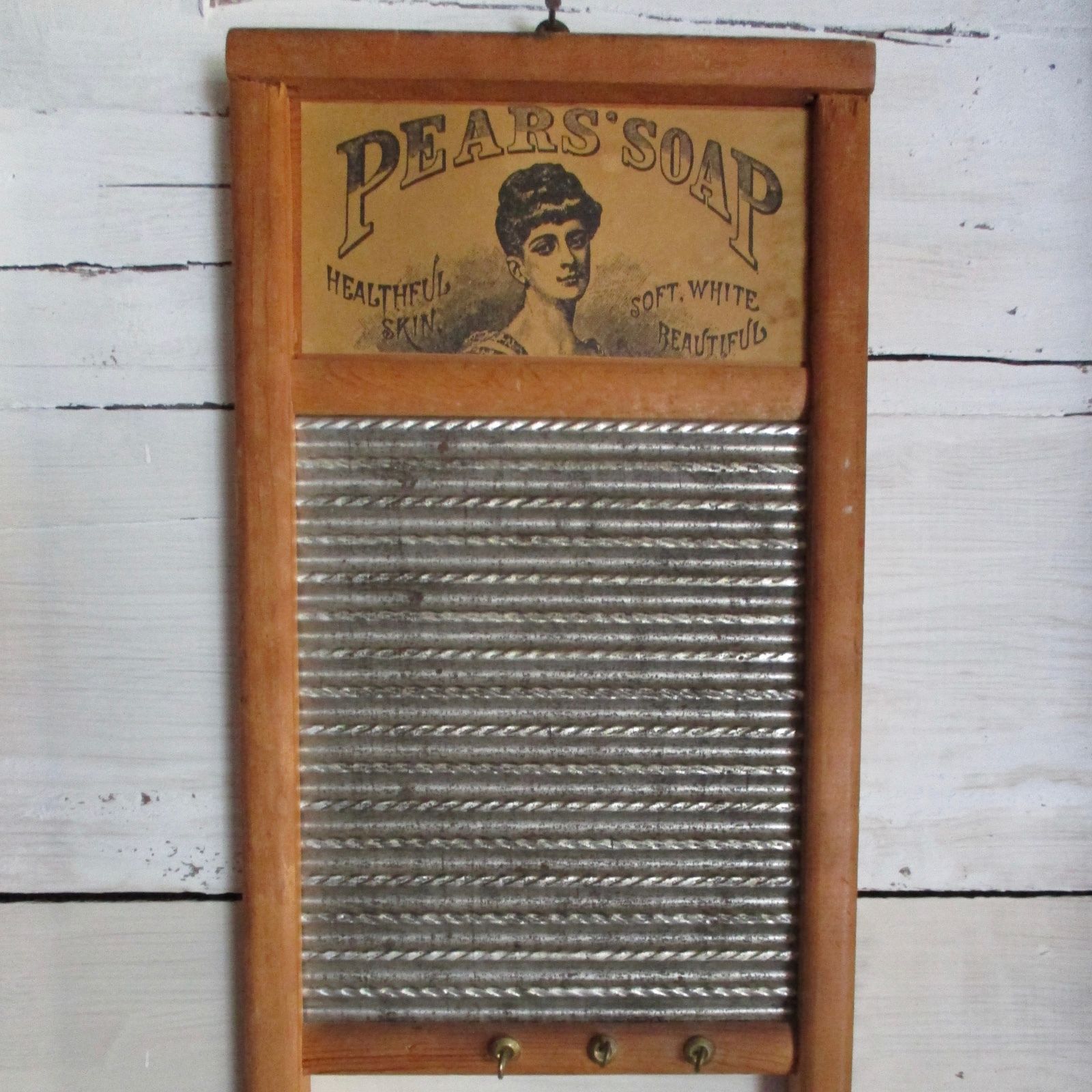 Antique Child's Or Doll Salesman Sample Washboard Pear's Advertising
