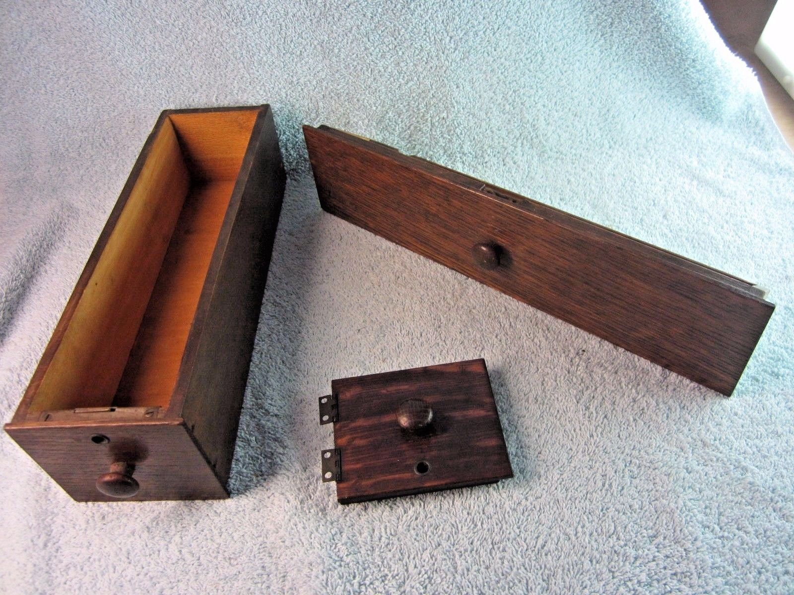 3 Antique Singer Sewing Machine Table Cabinet Draw Wood Parts