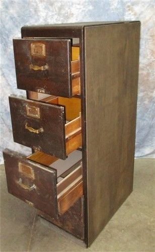 Library Bureau Sole Makers 4 Drawer Wood Oak File Filing Cabinet Library Bureau Sole Makers 4 Drawer