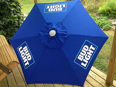 Bud Light Beer Patio Beach Market 7 Ft Umbrella Nib Antique