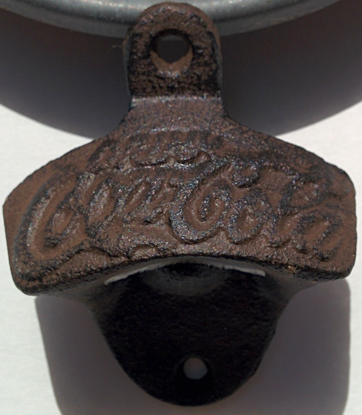 Old Style Coca Cola Bottle Opener Cast Iron Rustic Wall Mount Vintage