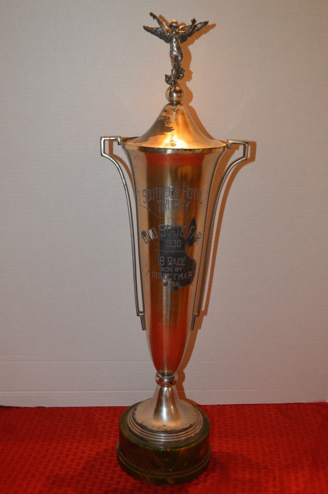 Ohio State fair Horse Racing Silver Plate Trophy Vintage Antique 1930