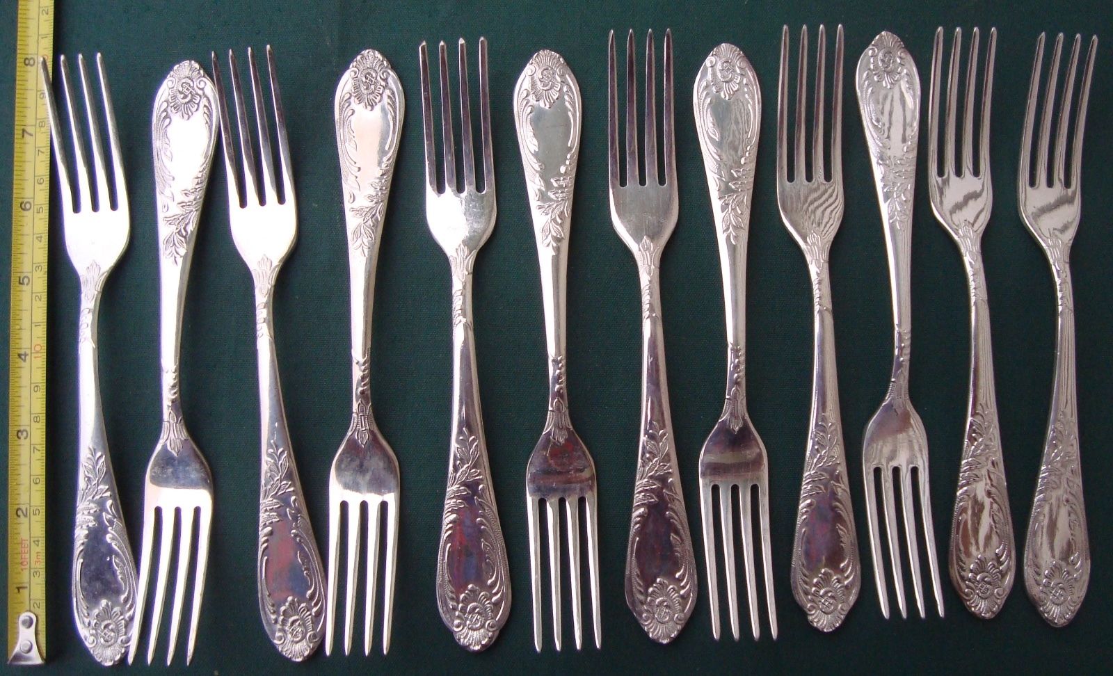 Download MHU Russian Silver Plate Flatware - 12 Dinner Forks - 7 7/8" - Melchior -- Antique Price Guide ...