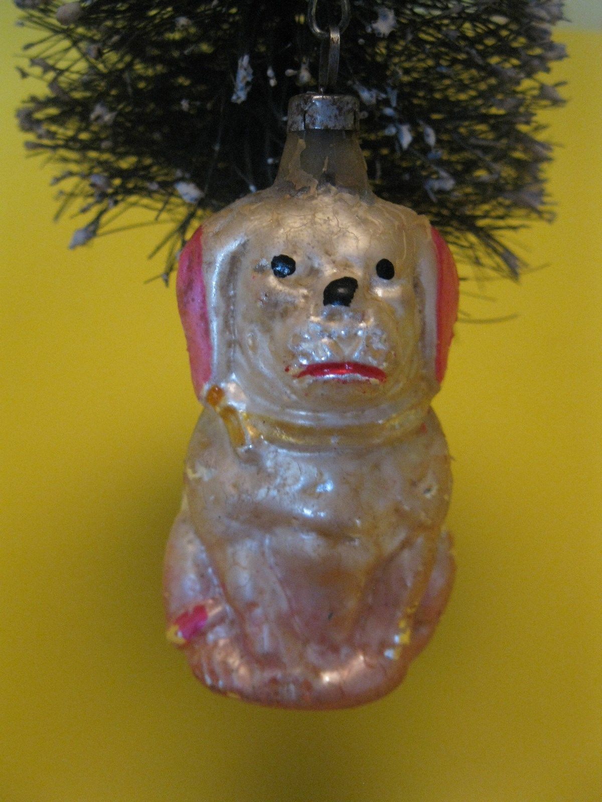 blown glass dog christmas ornaments