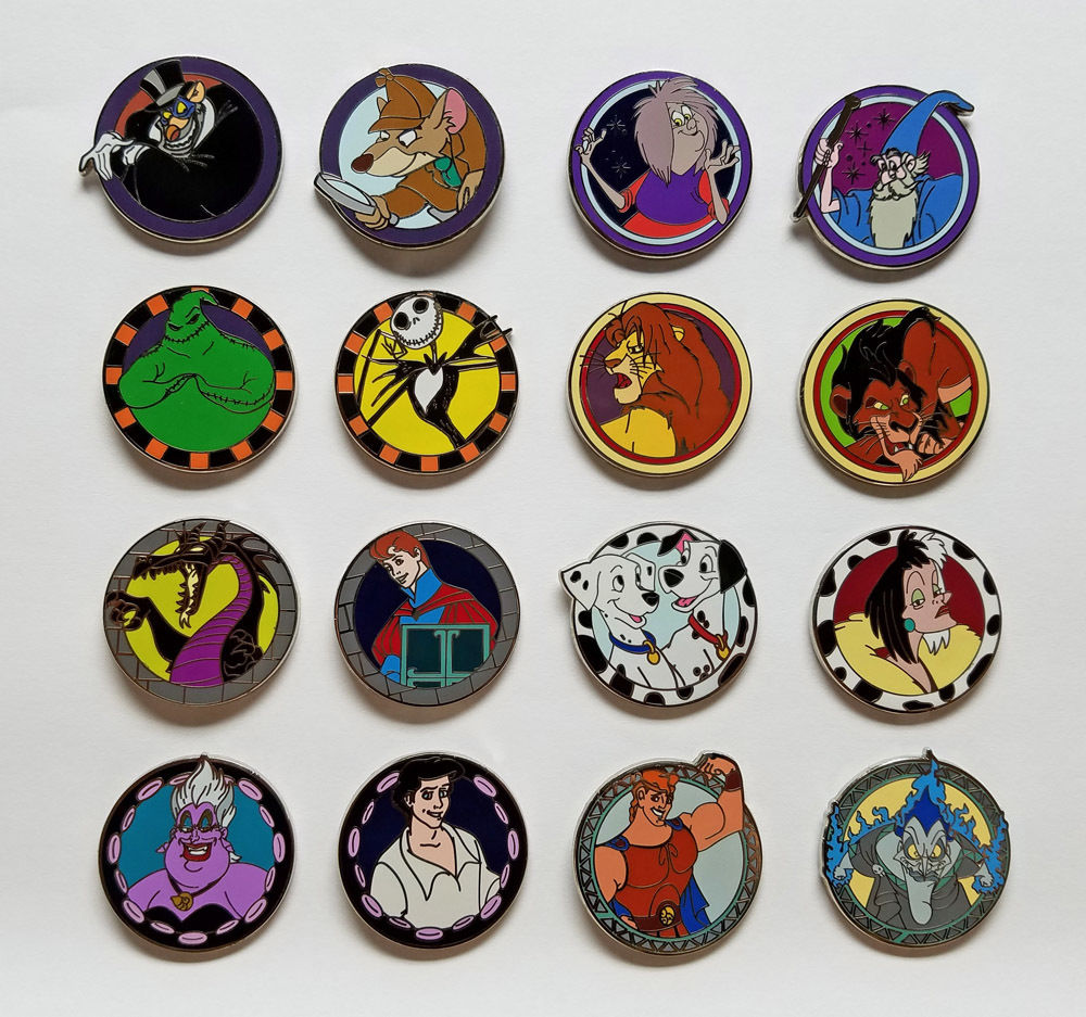 Disney Complete Set 16 Good Vs Evil Mystery Trading Pins Heroes Vs Disney Complete Set 16 Good Vs Evil Mystery Trading Pins Heroes Vs