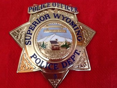 wyoming police badge obsolete superior price guide antiques historical completed status antiquesnavigator