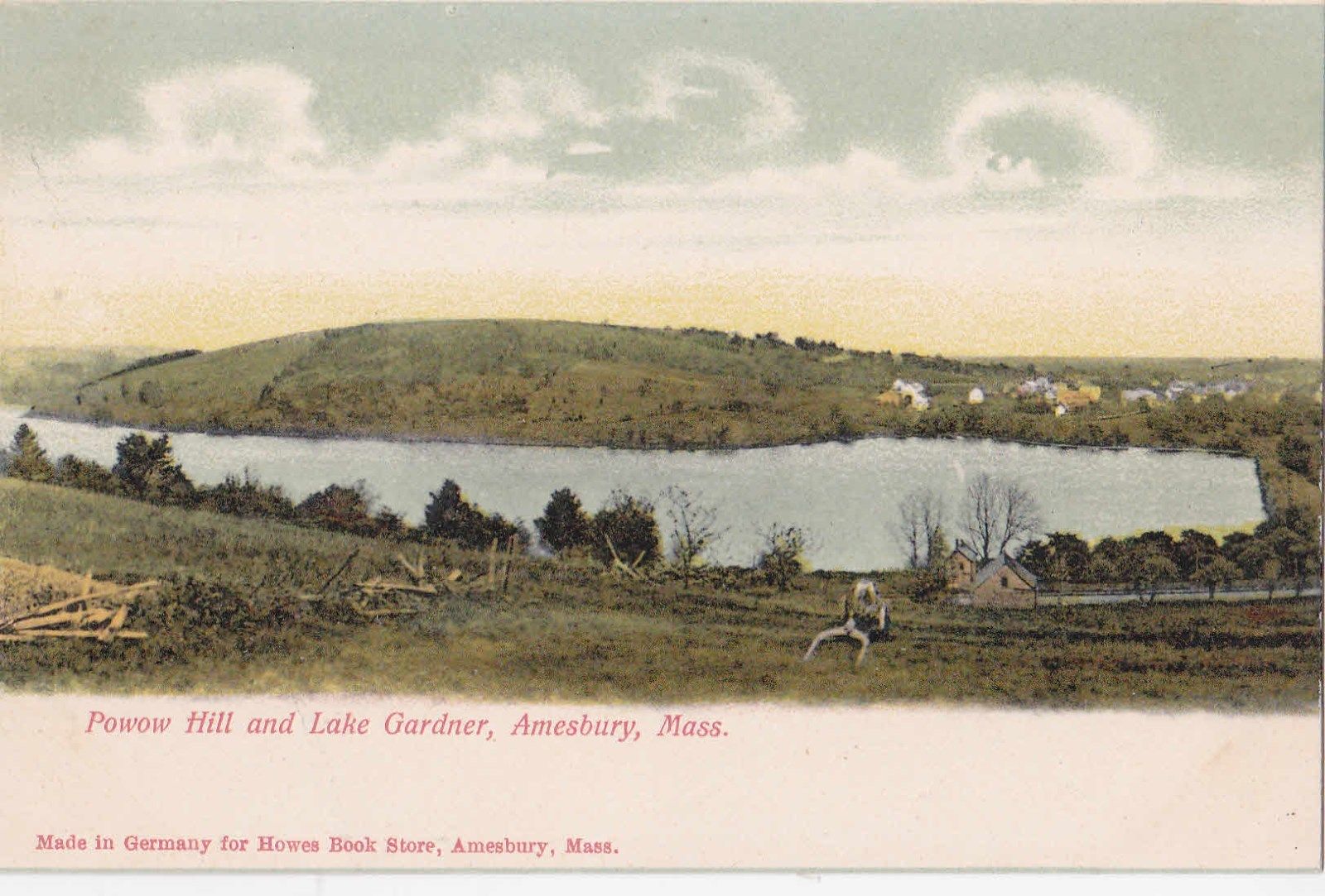 MA Amesbury, Powow Hill and Lake Gardner, Very Early Vintage 1900s PC