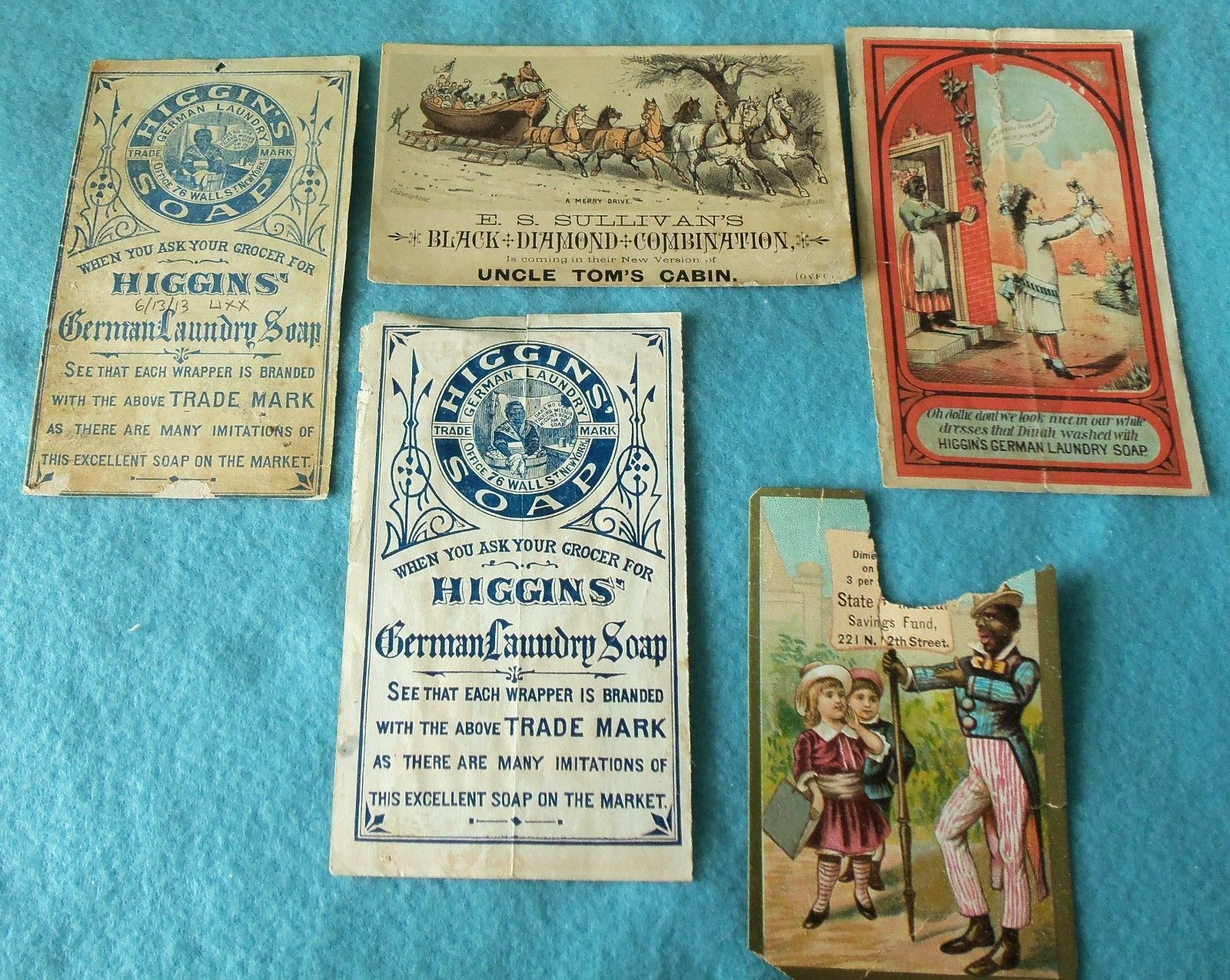 BLACK AMERICANA TRADE CARD LOT AS IS Antique Price Guide Details Page