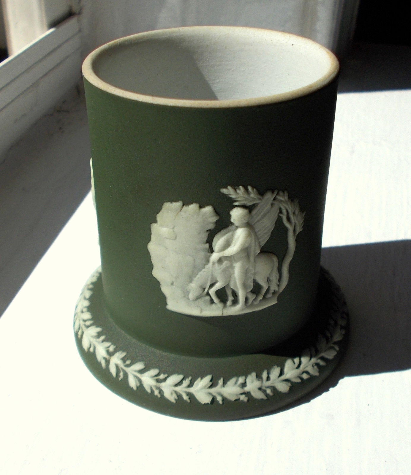Antique Dark Green Dip Match Strike Holder Safe Wedgwood Jasperware Antique Price Guide