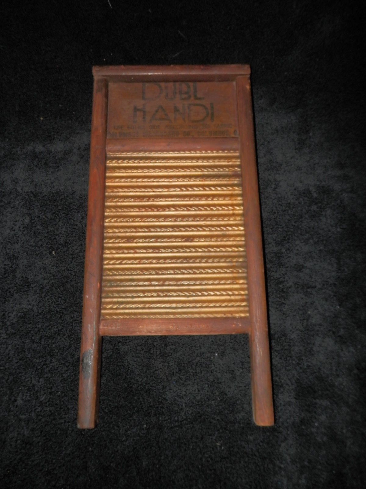 Antique Dubl Handi Washboard Columbus Washboard Co Wood,Travel