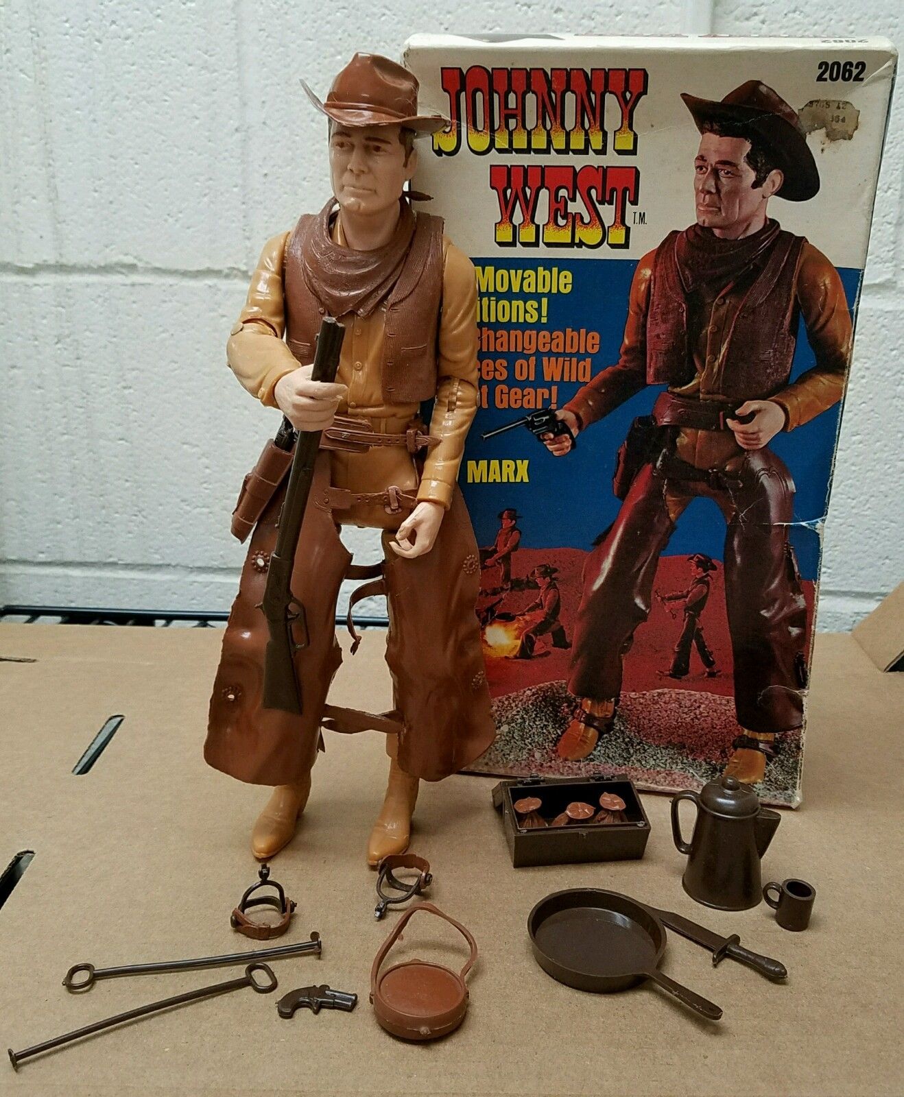 1965 JOHNNY WEST MARX 100 % COMPLETE WITH BOX AND MANUAL GREAT ...