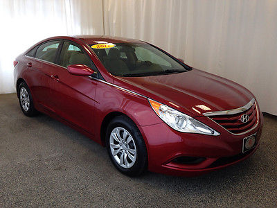 2011 Hyundai Sonata Red 4 Door Sedan Tan Interior Low