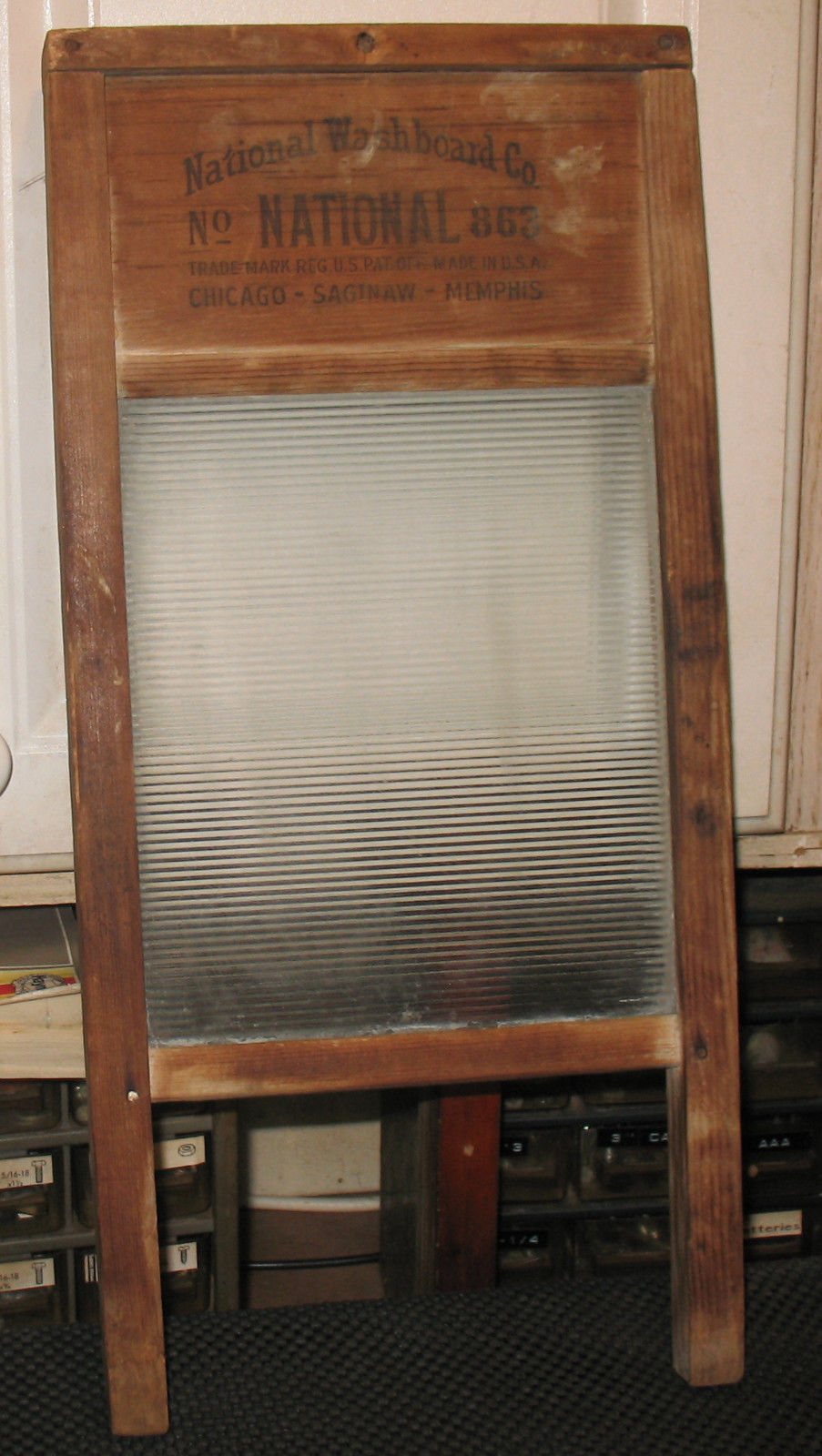 National Washboard Company Vintage Wooden Washboard Model No. 863 The