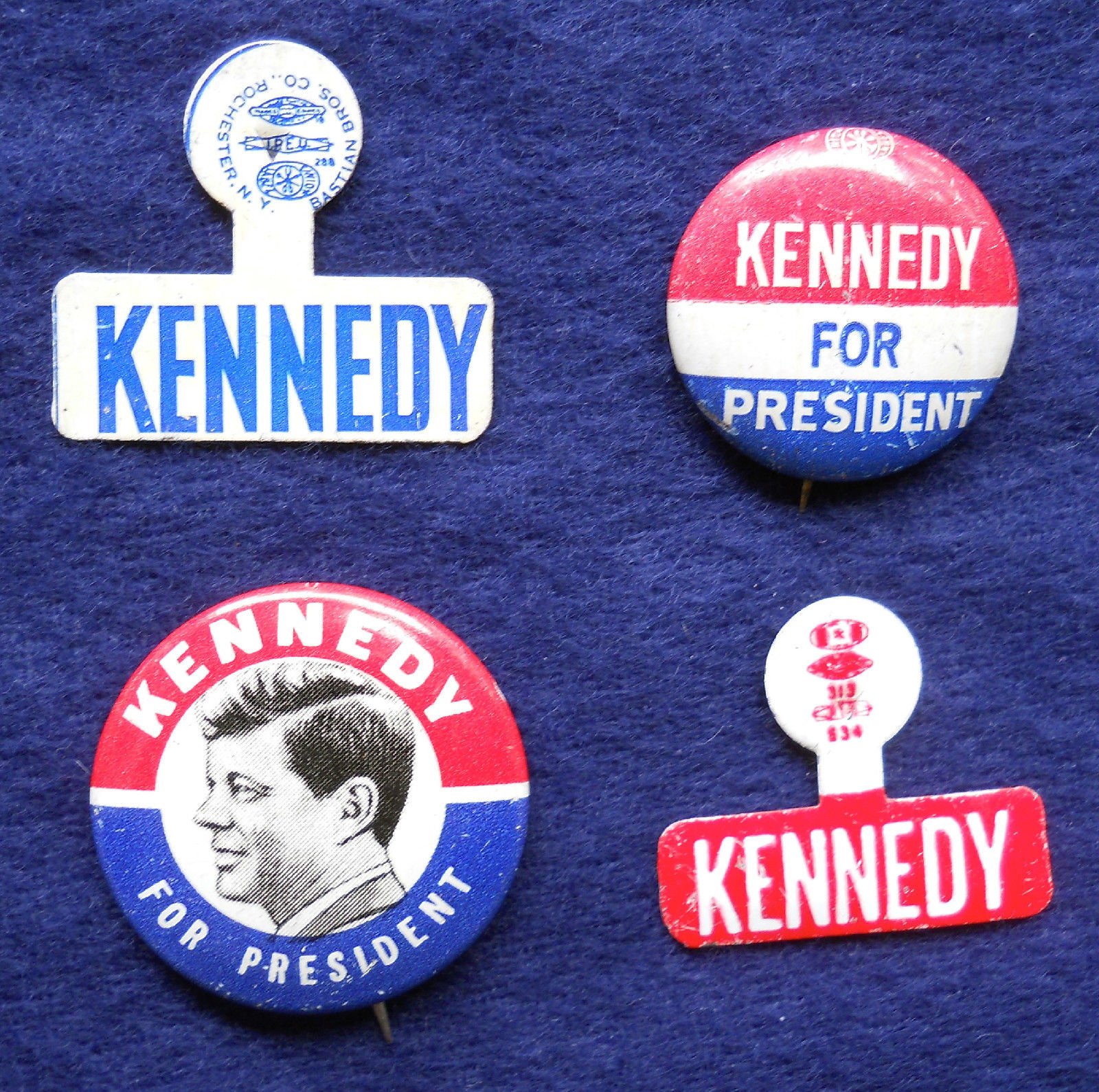 Vintage John F. Kennedy for President 1960 campaign buttons political