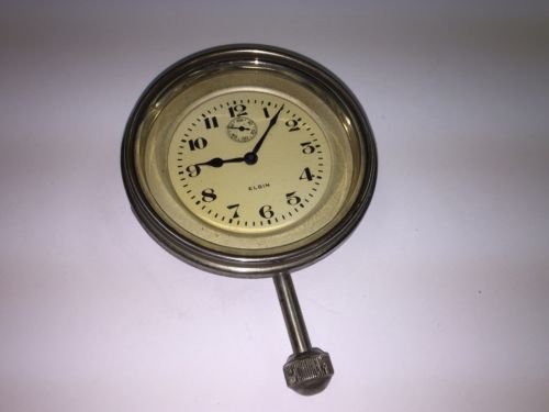 Antique Elgin 8 Day Car Clock Antique WORKS Vintage Automobile 