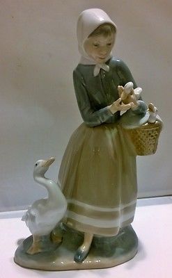 lladro shepherdess with ducks