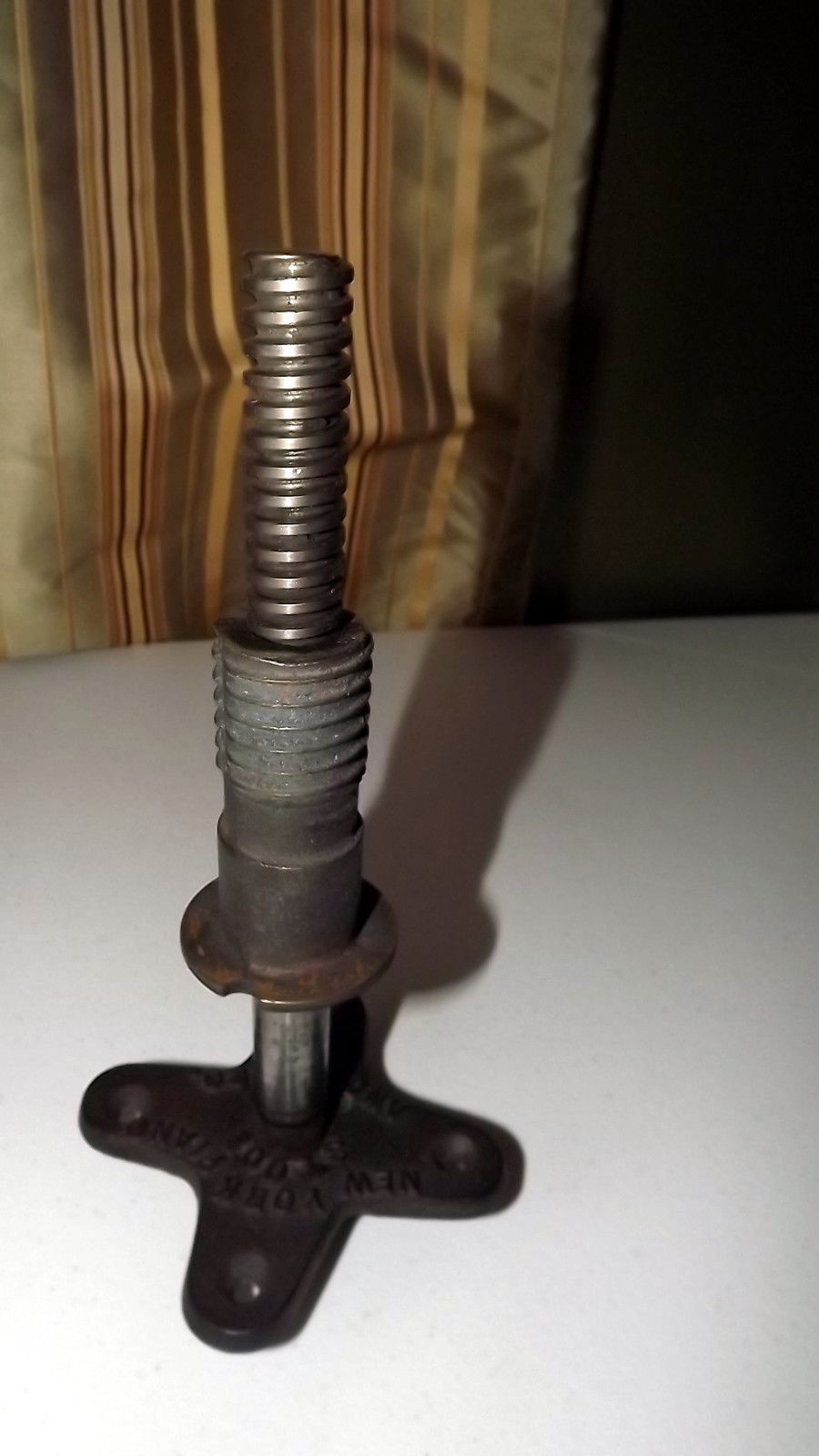 Antique New York Piano Stool Hardware Metal Thread Screw Spindle