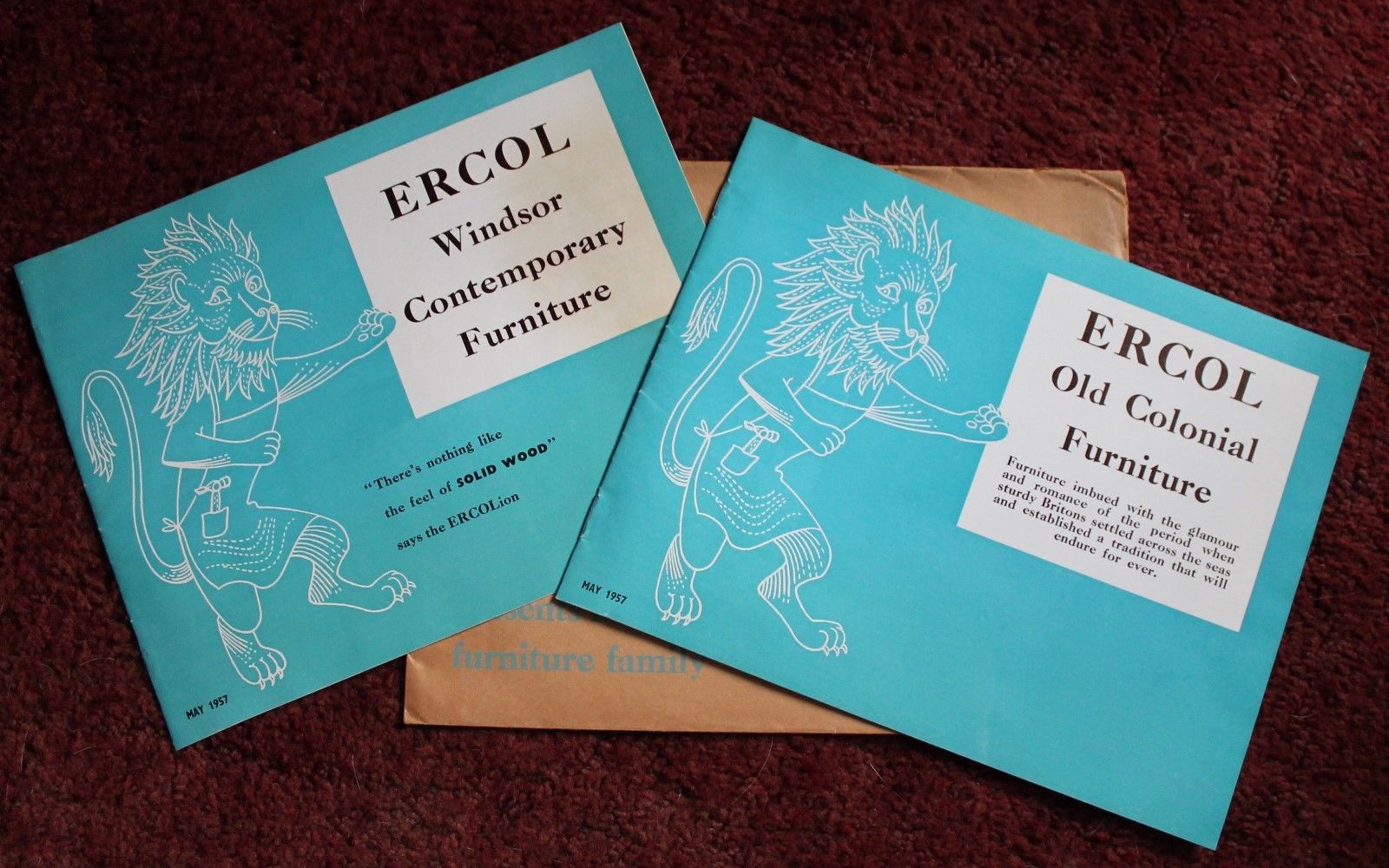2 Ercol Furniture Brochures from 1957 Antique Price Guide Details Page